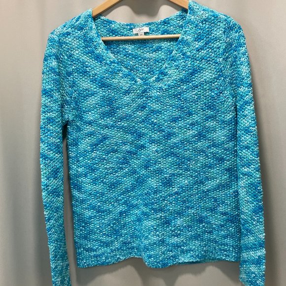 J. Jill Sweaters - J Jill Cotton Long Sleeve Sweater - Aqua XS
